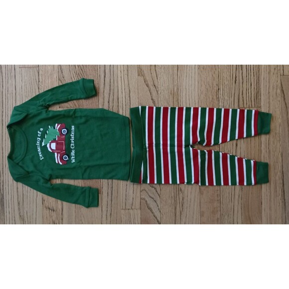 Sleepytime Infant Pajama Set 6 Months Green Dreaming of a White Christmas NEW - Picture 4 of 8